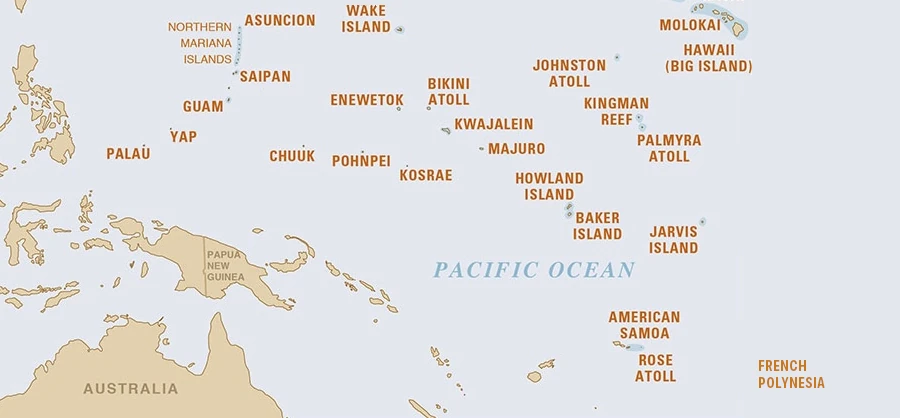 map of the south pacific islands